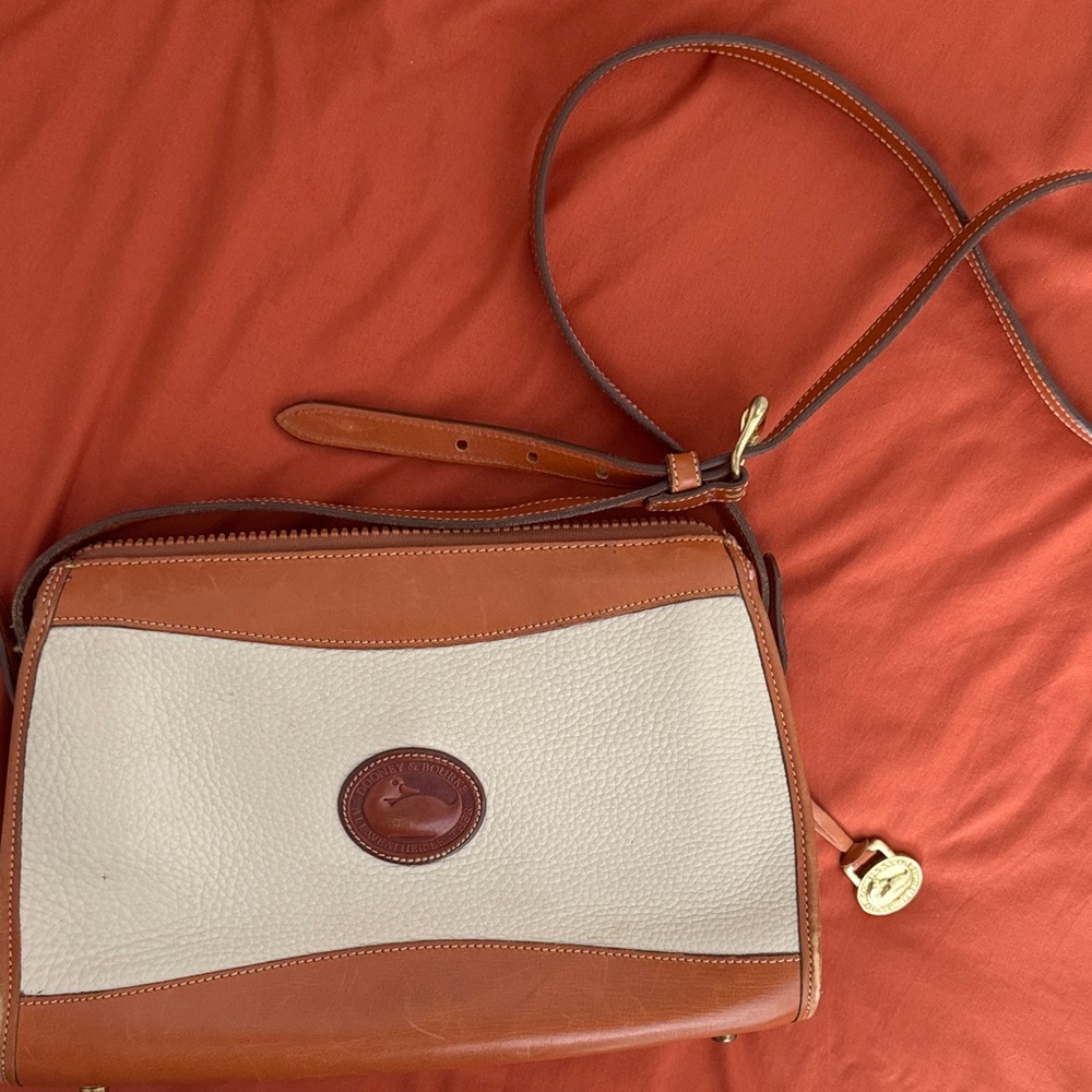 Dooney & Bourke Brown and Cream Crossbody Bag